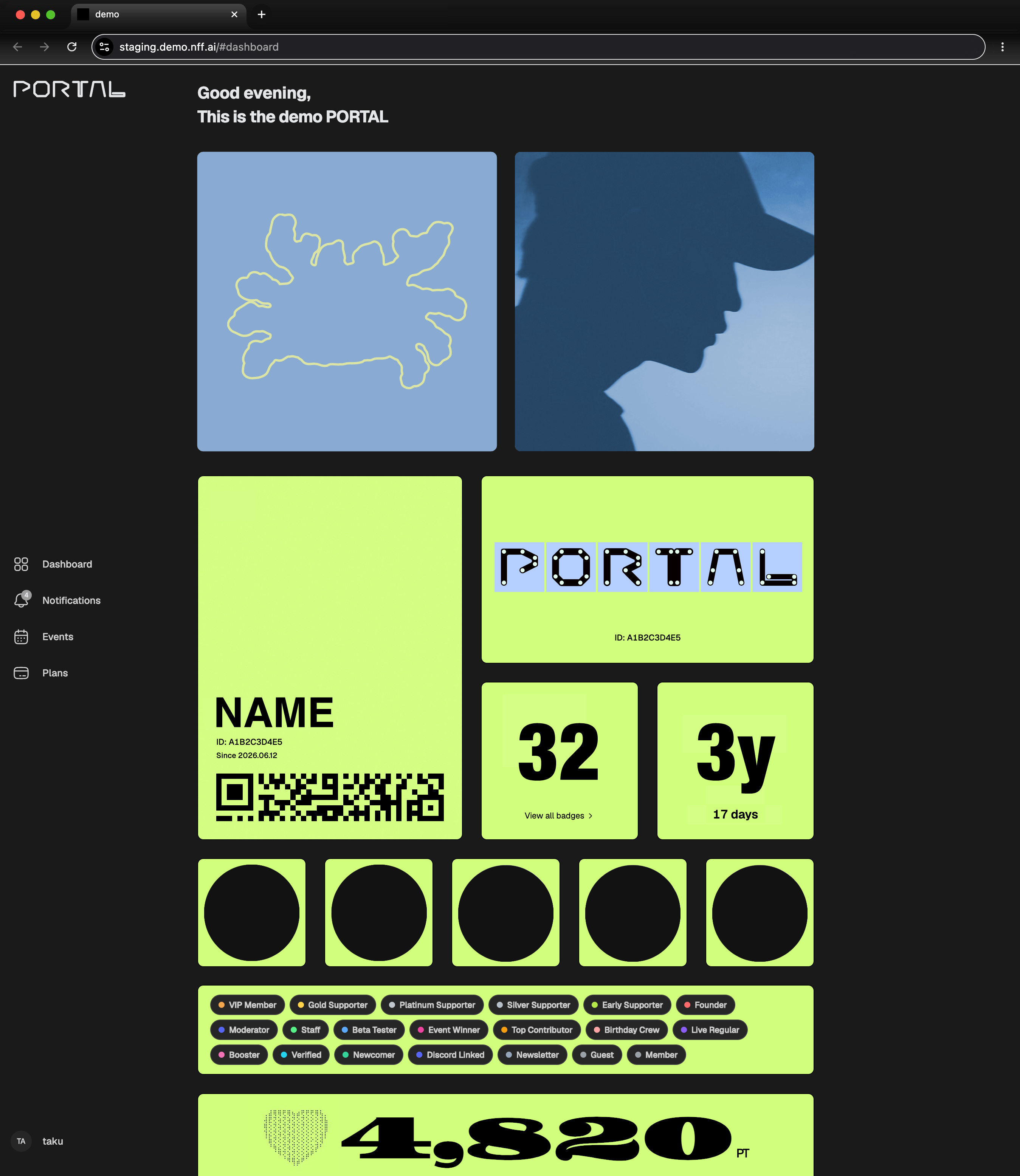 NFF Portal デモ画面